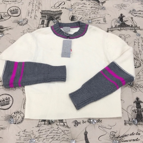 GREY JASON WU Colorblock Merino Wool Sweater - Picture 7 of 7